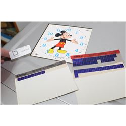 NOS MICKEY MOUSE CLOCK FACE & T.V. SALES MICROFICHE
