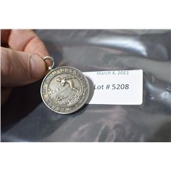 STERLING HALLMARKED BIRMINGHAM MEDAL SWIMMING 1902