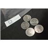Image 1 : 5 CANADA 1980s SILVER DOLLAR LOT