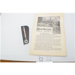 BUCKEYE INCUBATION THERMOMETER AND MANUAL