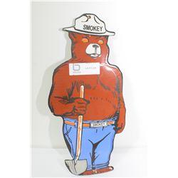 HEAVY PORCELAIN SIGN...SMOKEY BEAR FOREST FIRE