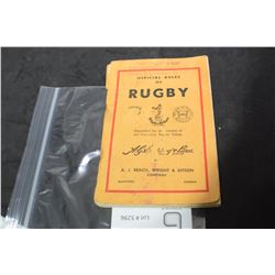 DELISLE THOMPSON SASKATOON RUGBY RULES 1949