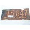 Image 1 : 1946 SASKATCHEWAN LICENSE PLATE