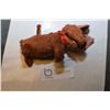 Image 1 : TIN AND FUR ANTIQUE DOG TOY WORKING NO KEY TAIL TURNS JAW MOVES