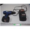 Image 1 : DELTA SHOP MASTER 3/8 10 MM CORDLESS DILL WITH EXTRA BATTERY AND CHARGER 14.4 VOLT