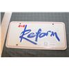 Image 1 : RARE REFORM PARTY LICENSE PLATE