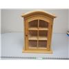 Image 1 : WOODEN DISPLAY CABINET (15 X 20 1/2 IN TALL 5IN DEEP)