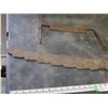 Image 2 : ANTIQUE IRON SAW (33 LONG) WITH ANTIQUE DRAW KNIFE