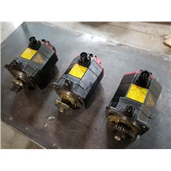 (3) FANUC A06B-0235-B605 AC SERVO MOTOR