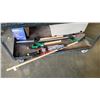 Image 1 : BUNDLE OF GARDEN TOOLS, PRUNERS, RAKE, SHOVEL