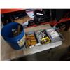 Image 1 : PAILS AND 3 TRAYS OF HARDWARE, TROWELS, ELECTRICAL