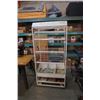 Image 1 : ROLLING WIRE RACK ADJUSTABLE SHELF - APPROX 7 FOOT TALL