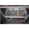 Image 2 : ROLLING WIRE RACK ADJUSTABLE SHELF - APPROX 7 FOOT TALL