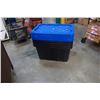 Image 1 : 5 MASTERCRAFT STORAGE TOTES - 102L 29 X 20 X 15 INCHES WITH LIDS