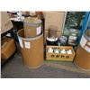 Image 2 : Lot of cardboard barrels and metal containers