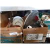 Image 1 : MIKASA AND WOOD BOWLS, LIGHT FIXTURE, ROUTERS AND SKULL DECOR