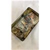 Image 8 : TIN OF JEWELLERY, WATCHES, BELT BUCKLE, ETC, AND TRAY OF ROSARIES, ETC