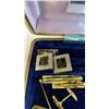 Image 8 : 2 JEWELRY BOXES AND TRAY OF JEWELRY, CUFFLINKS, TIE CLIPS