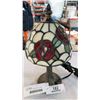 Image 2 : SMALL LEADED GLASS TABLE LAMP