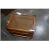Image 2 : Glasstop bamboo side table