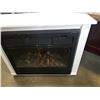 Image 2 : ELECTRIC FIREPLACE IN WHITE ROLLING MANTLE