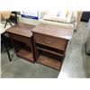 Image 1 : 2 VINTAGE HAND MADE PINE ENDTABLES