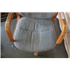 Image 2 : WOOD FRAMED ROLLING OFFICE CHAIR