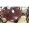 Image 3 : ROUND ROSEWOOD DINING TABLE WITH LEAF AND 6 CHAIRS