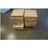 Image 2 : PAIR OF 3 DRAWER MAPLE FINISH ENDTABLES