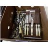 Image 2 : Box of silver plate cutlery and more