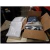 Image 1 : Box of new curtains and single mattress bags