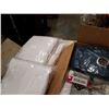 Image 2 : Box of new curtains and single mattress bags