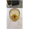 Image 8 : LOT OF YELLOW GLASS VASE, LIDDED JAR, PLATTER