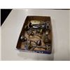 Image 1 : TRAY OF ANTIQUE DOOR HANDLES - BRASS AND GLASS