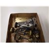Image 2 : TRAY OF ANTIQUE DOOR HANDLES - BRASS AND GLASS