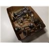 Image 3 : TRAY OF ANTIQUE DOOR HANDLES - BRASS AND GLASS