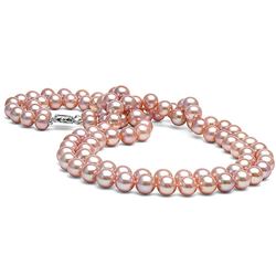 Pink Freshwater 18/19" Double-Strand Pearl Necklace, 8.5-9.0mm