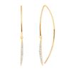 Image 1 : Natural 0.17 CTW Diamond Hoop Earrings 14KT Yellow Gold