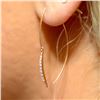 Image 4 : Natural 0.17 CTW Diamond Hoop Earrings 14KT Yellow Gold