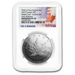 2019 1 oz Silver Maple Leaf Modified Proof PF-70 NGC (ER)