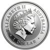 Image 2 : 2001 Australia 1 oz Silver Year of the Snake BU (Series I)
