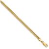Image 1 : 14k Yellow Gold 3.5 mm Solid Miami Cuban Chain - 8 in.