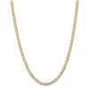 Image 1 : 14k Yellow Gold 4.5 mm Open Concave Curb Chain - 26 in.