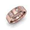 Image 1 : Natural 0.32 CTW Bezel Set Round Cut Diamond Ring 18KT Rose Gold