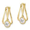 Image 2 : 10K Polished Cubic Zirconia Hoop Earrings - 41 mm