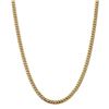Image 2 : 14k Yellow Gold 5 mm Solid Miami Cuban Chain - 22 in.