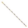 Image 2 : 14k Yellow Gold Open-Link Diamond/Tanzanite Bracelet - 7 in.