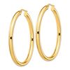Image 2 : 14k Yellow Gold Thick Oval Hoop Earrings - 2x4 mm