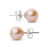 Image 1 : Elite Collection Pink to Peach Freshwater Pearl Stud Earrings, 7.5-8.0mm