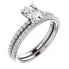 Image 1 : Natural 2.02 CTW Oval Cut Diamond Ring 14KT White Gold